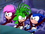 Sonic and siblings in the van